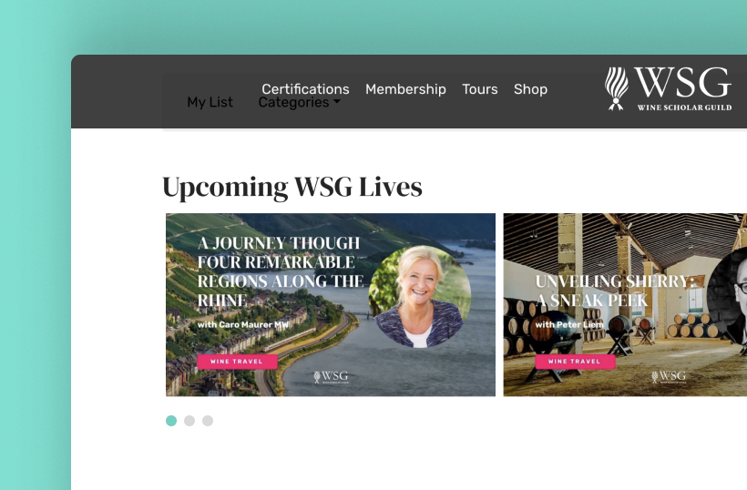 Image of WSG upcoming exclusive online webinars.